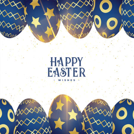 realstic 3d easter golden eggs backgroundのイラスト素材