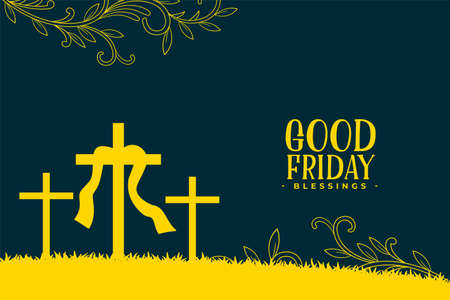 good friday holy week background in flat colorsのイラスト素材