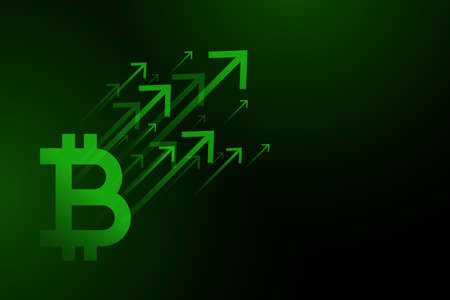 digital currency asset bitcoin growth backgroundのイラスト素材