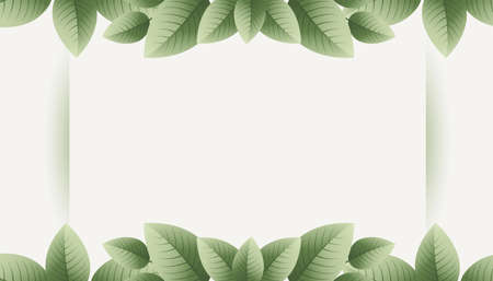 botanical leaves background with text spaceのイラスト素材