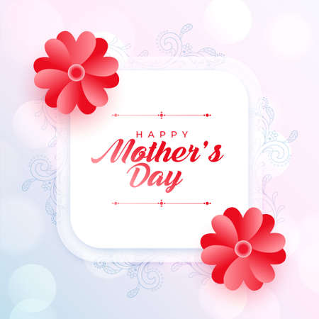 beautiful flower mothers day greeting card for social mediaのイラスト素材