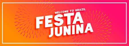 festa junina brazil festival banner designのイラスト素材