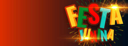 3d style festa junina banner designのイラスト素材