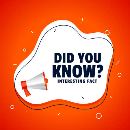 did you know megaphone banner designのイラスト素材