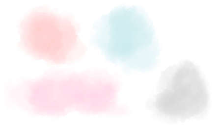soft pastel colors watercolor banners setのイラスト素材