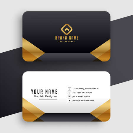 luxury golden business card stylish designのイラスト素材