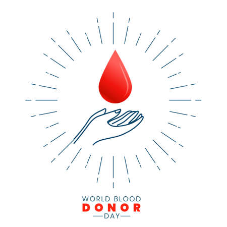 saving blood drop concept for blood donor dayのイラスト素材