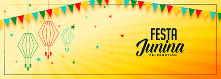nice festa junina celebration banner design