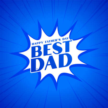 happy father's day best dad comic style messageのイラスト素材
