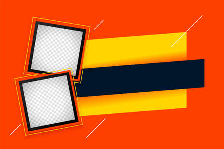 abstract photo frames with space for textのイラスト素材
