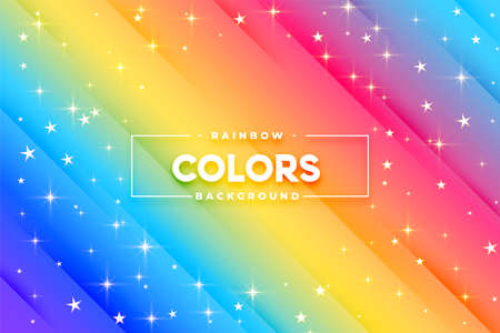 colorful rainbow colors background with sparklesのイラスト素材