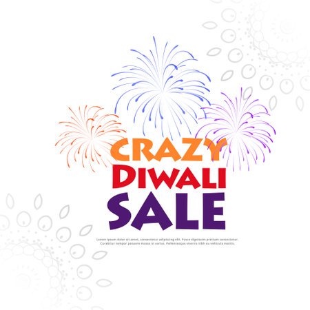 diwali sale banner with fireworks illustrationのイラスト素材