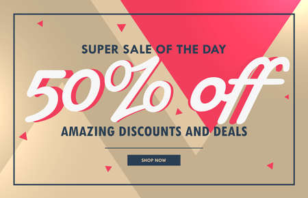 abstract sale voucher banner design templateのイラスト素材