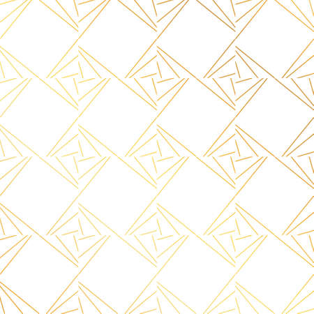 geometric golden pattern background vectorのイラスト素材