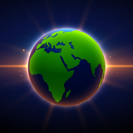 earth background with glowing light effectのイラスト素材