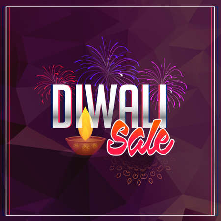 diwali sale background with fireworksのイラスト素材