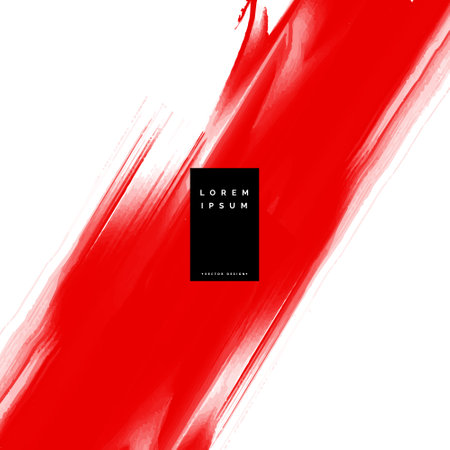 red paint stroke watercolor backgroundのイラスト素材