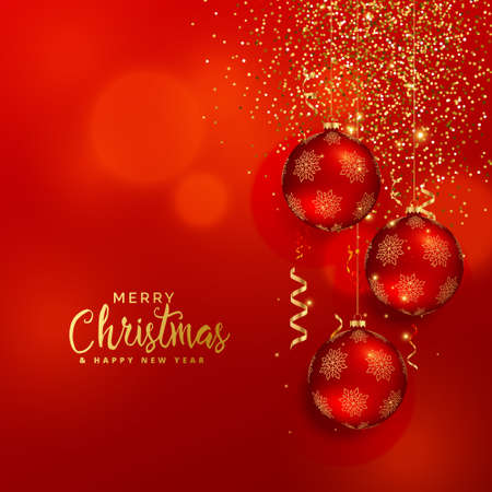 shiny christmas background with golden glitter and confettiのイラスト素材