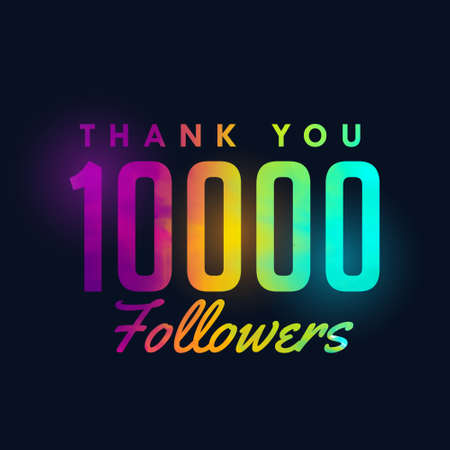 10k social media followers success template designのイラスト素材