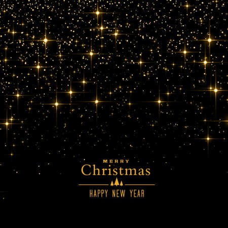 black background with sparkles and glitter for christmas festivalのイラスト素材