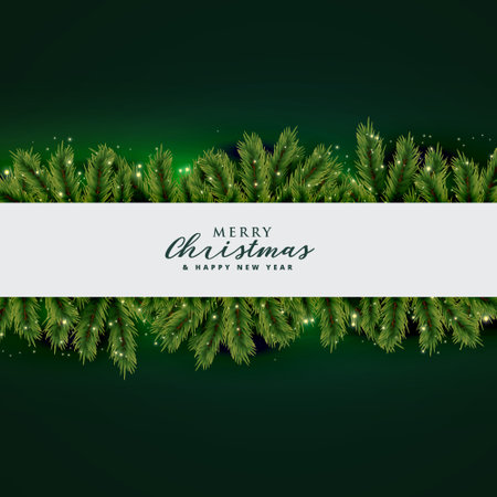 christmas tree leaves background designのイラスト素材