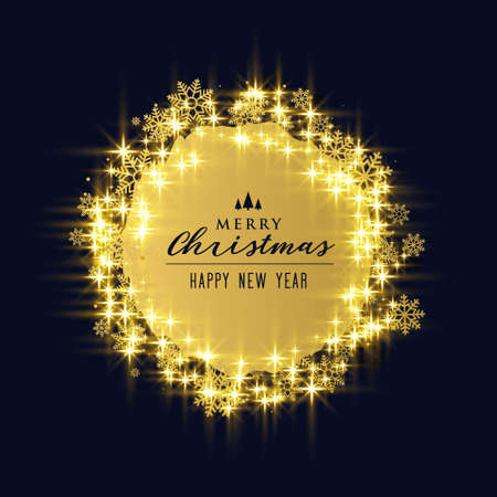 shiny sparkles and snowflakes for christmas holiday festivalのイラスト素材