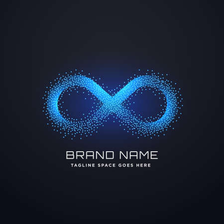 futuristic infinity logo concept design vector