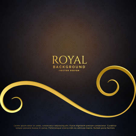 royal golden floral vector backgroundのイラスト素材