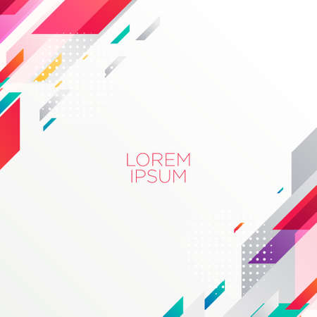 vector colorful abstract poster design in geometric styleのイラスト素材