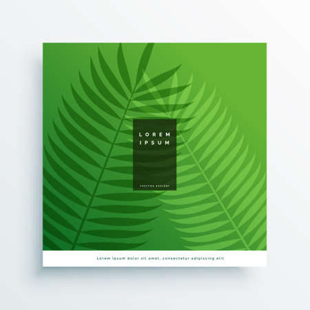 elegant green leaves eco backgroundのイラスト素材