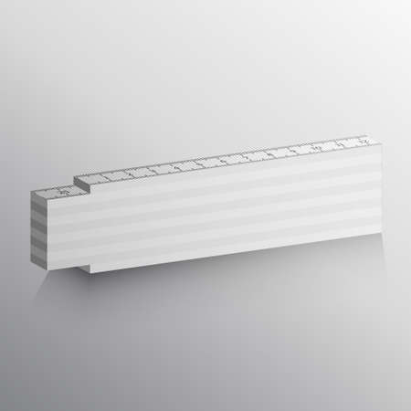 mockup of foldable ruler templateのイラスト素材