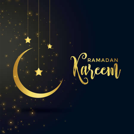 moon and star for islamic ramadan kareem seasonのイラスト素材