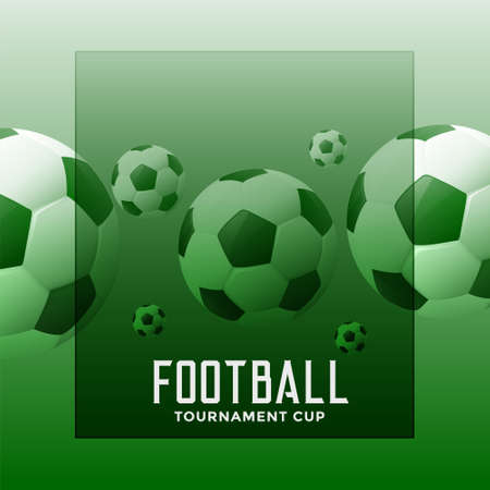 football tournament green background with text spaceのイラスト素材