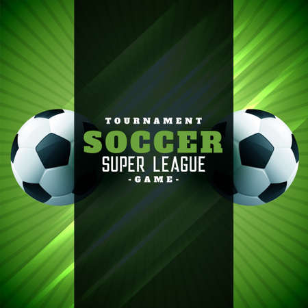 football poster design green backgroundのイラスト素材