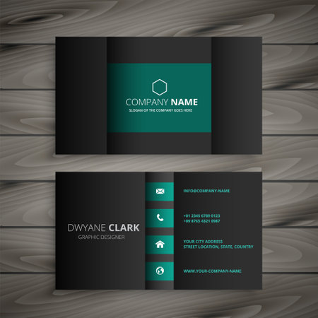 professional dark business card designのイラスト素材