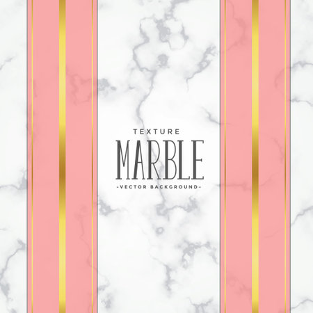 marble texture background with pink and gold stripesのイラスト素材