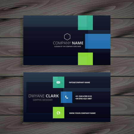 modern company dark business card designのイラスト素材