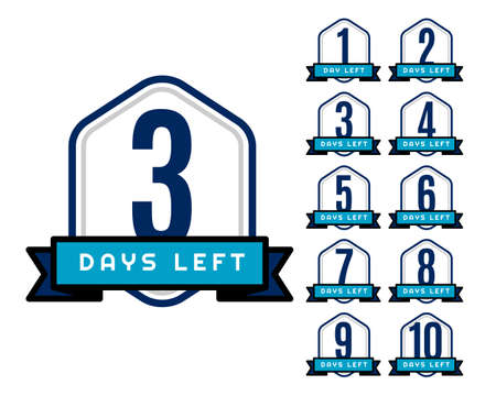 number of days left countdown timer for sale and promotionのイラスト素材