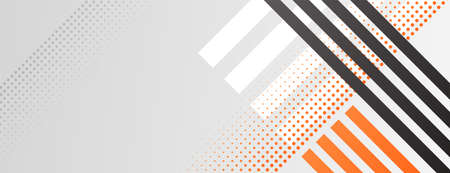 abstract geometric style halftone banner designのイラスト素材