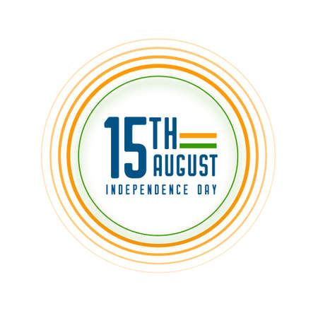 independence day of india background with tricolor circle frame