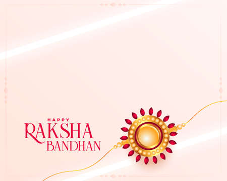 happy raksha bandhan celebration banner with rakhi in minimal styleのイラスト素材