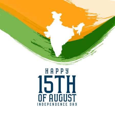 stylish independence day background with map of indiaのイラスト素材
