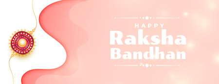 beautiful hindu festival raksha bandhan wishes card bannerのイラスト素材