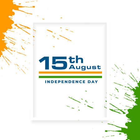 independence day of india watercolor splatter style background