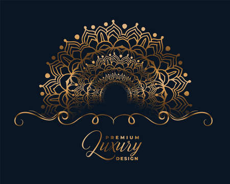 luxury mandala decoration with border line designのイラスト素材