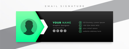 modern style business mail signature card templateのイラスト素材