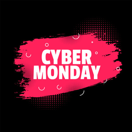 Stylish cyber monday sale discount tech backgroundのイラスト素材