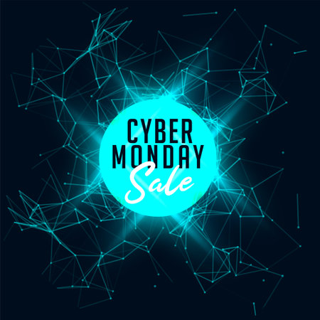 Cyber monday sale tech background for online shoppingのイラスト素材