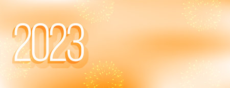 happy new year 2023 wallpaper with firework bursting vector