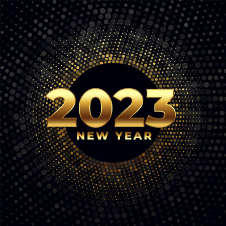elegant happy new year 2023 greeting card vector